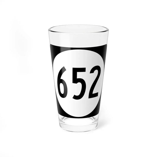 Circle sign 652 Virginia (Virginia) (Road Sign) Pint Glass 16oz 16oz - Go Mug Yourself