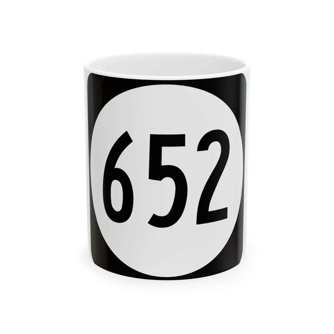 Circle sign 652 Virginia (Virginia) (Road Sign) White Coffee Mug 11oz - Go Mug Yourself