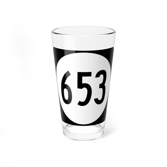 Circle sign 653 Virginia (Virginia) (Road Sign) Pint Glass 16oz 16oz - Go Mug Yourself