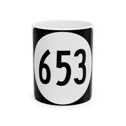 Circle sign 653 Virginia (Virginia) (Road Sign) White Coffee Mug 11oz - Go Mug Yourself
