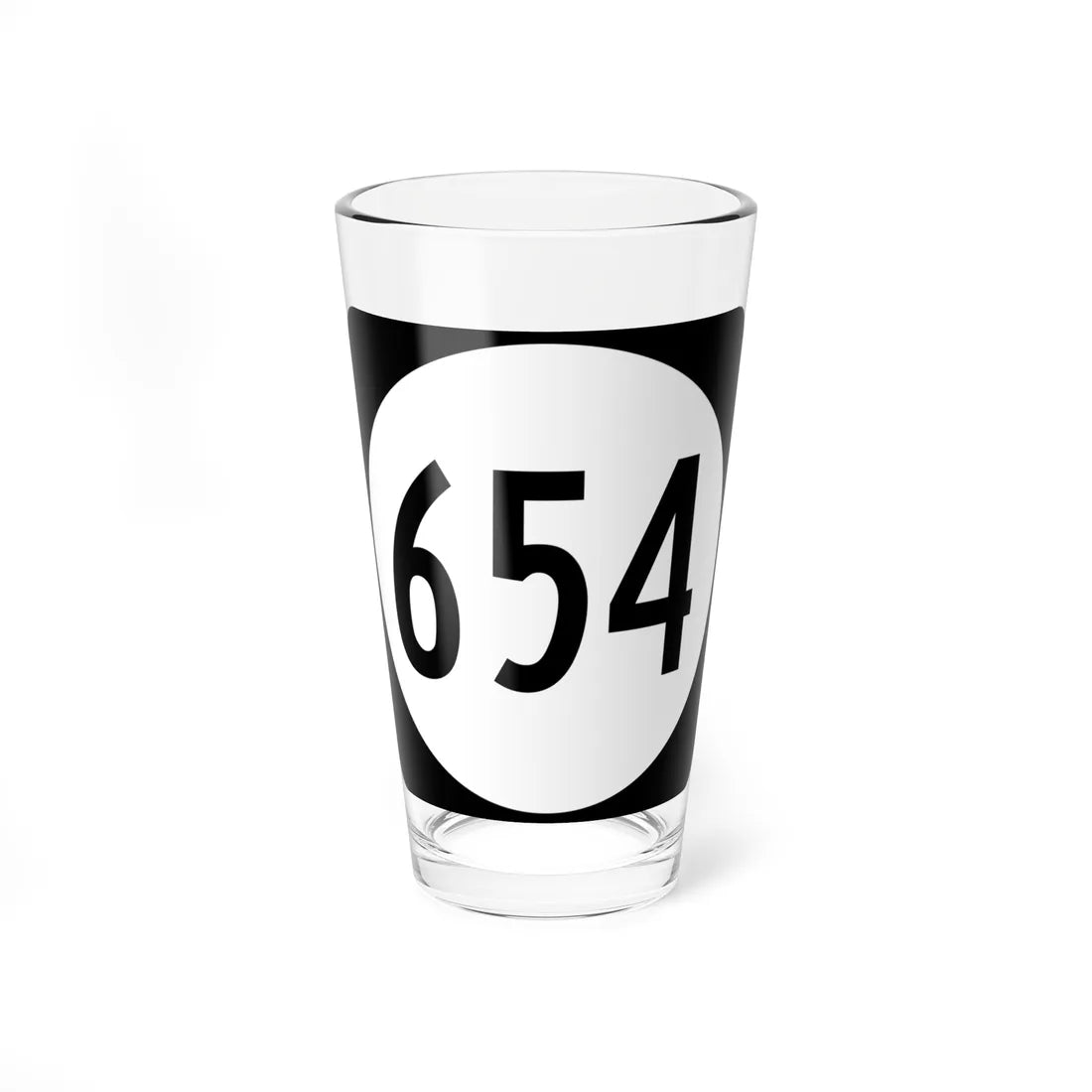 Circle sign 654 Virginia (Virginia) (Road Sign) Pint Glss 16oz 16oz - Go Mug Yourself