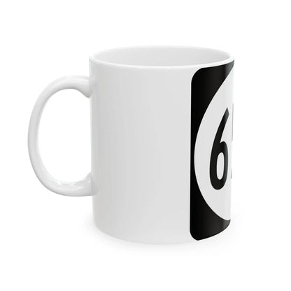 Circle sign 654 Virginia (Virginia) (Road Sign) White Coffee Mug - Go Mug Yourself