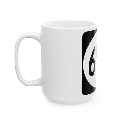 Circle sign 654 Virginia (Virginia) (Road Sign) White Coffee Mug - Go Mug Yourself