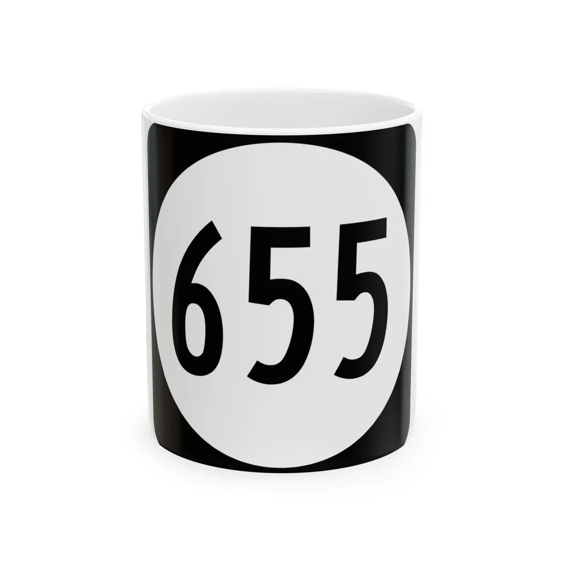 Circle sign 655 Virginia (Virginia) (Road Sign) White Coffee Mug 11oz - Go Mug Yourself