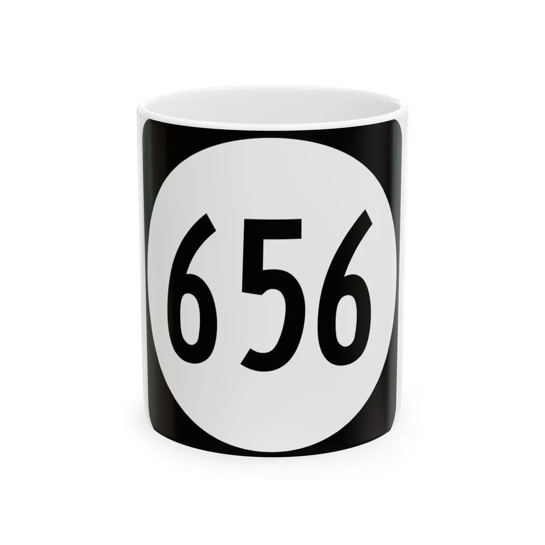 Circle sign 656 Virginia (Virginia) (Road Sign) White Coffee Mug 11oz - Go Mug Yourself