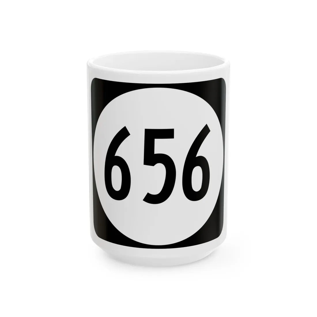 Circle sign 656 Virginia (Virginia) (Road Sign) White Coffee Mug 15oz - Go Mug Yourself
