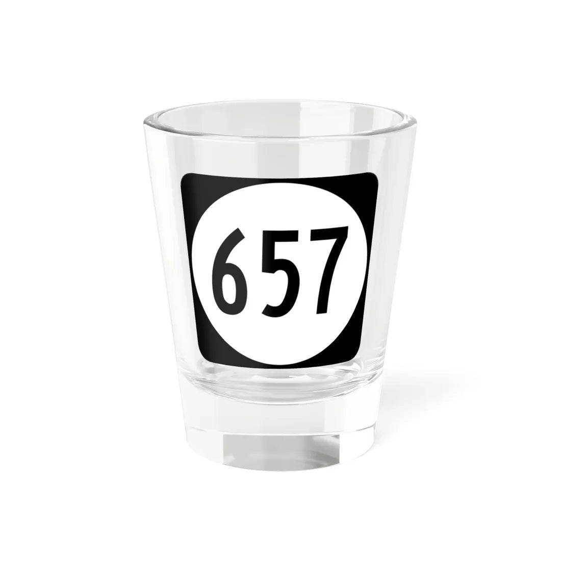 Circle sign 657 Virginia (Virginia) (Road Sign) Shot Glass 1.5oz 1.5oz - Go Mug Yourself