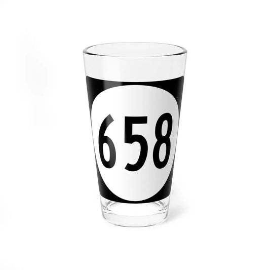 Circle sign 658 Virginia (Virginia) (Road Sign) Pint Glass 16oz 16oz - Go Mug Yourself