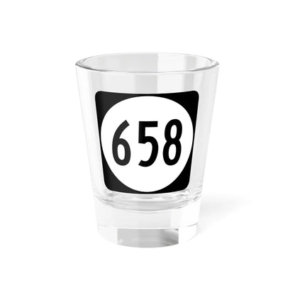 Circle sign 658 Virginia (Virginia) (Road Sign) Shot Glass 1.5oz 1.5oz - Go Mug Yourself