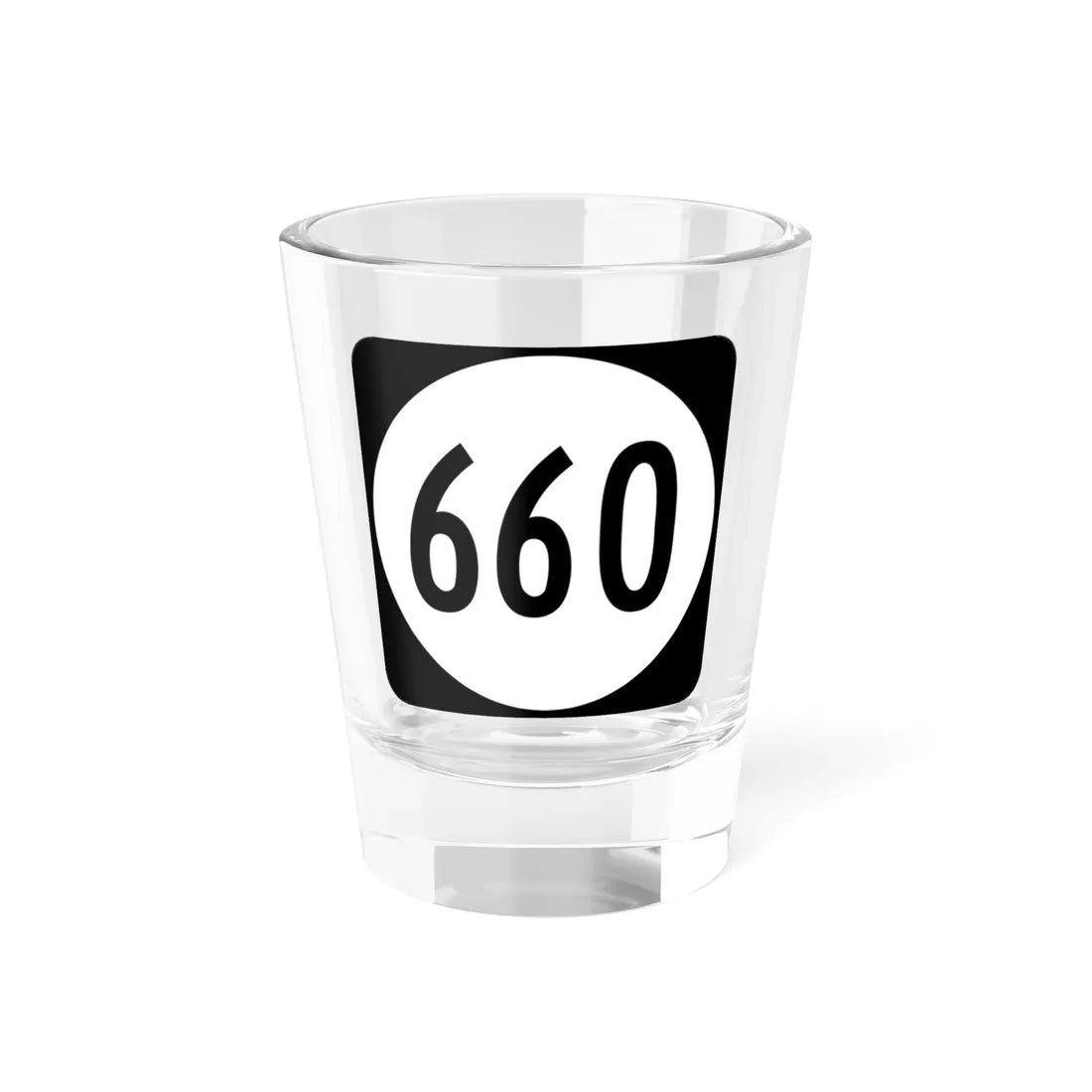 Circle sign 660 Virginia (Virginia) (Road Sign) Shot Glass 1.5oz 1.5oz - Go Mug Yourself