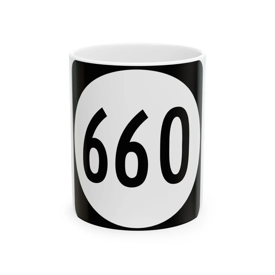 Circle sign 660 Virginia (Virginia) (Road Sign) White Coffee Mug 11oz - Go Mug Yourself