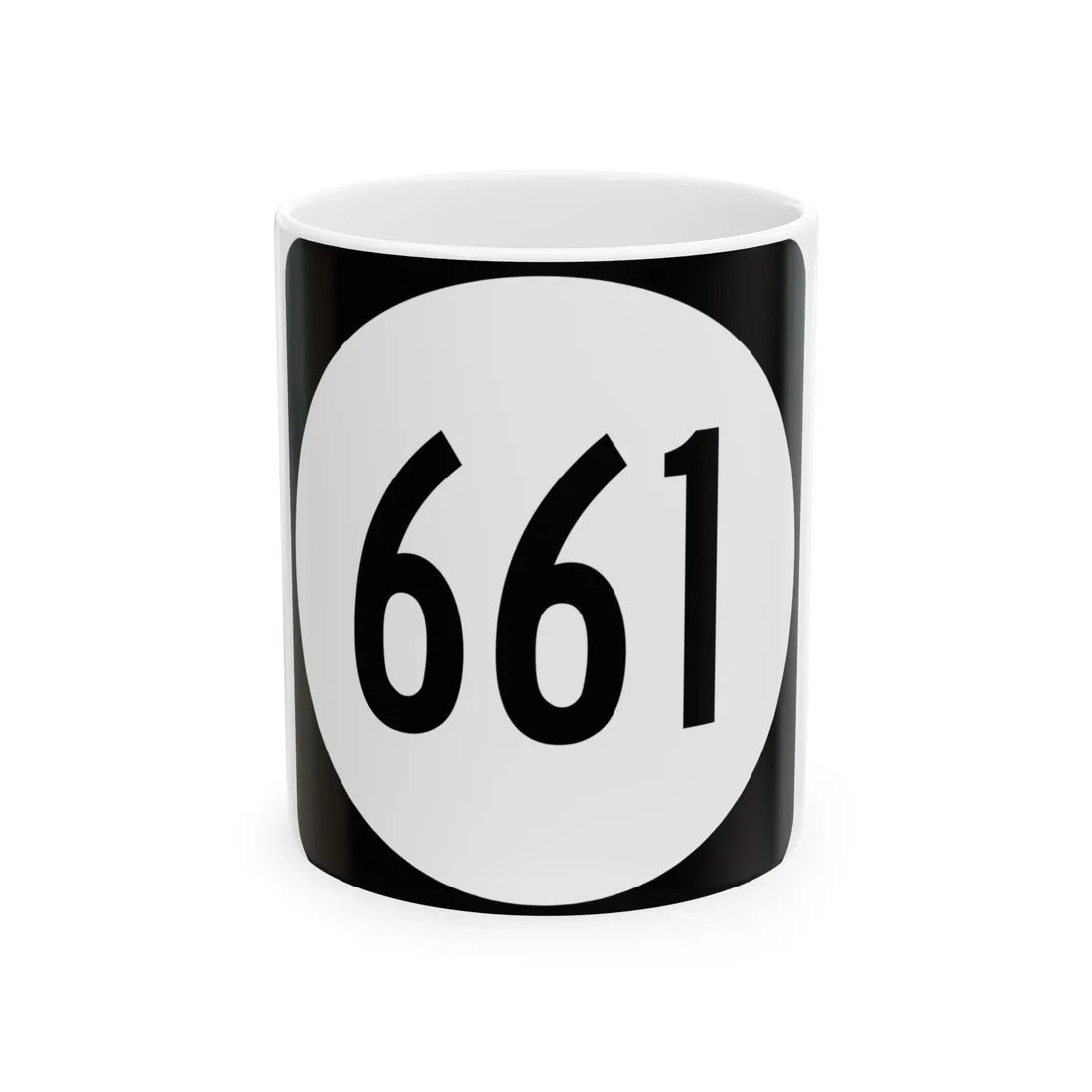 Circle sign 661 Virginia (Virginia) (Road Sign) White Coffee Mug 11oz - Go Mug Yourself