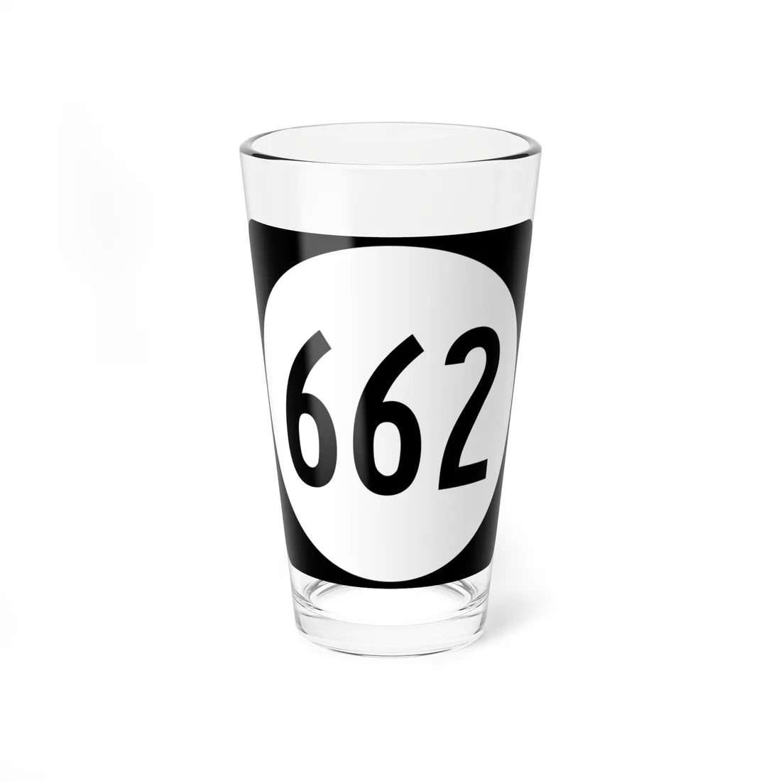 Circle sign 662 Virginia (Virginia) (Road Sign) Pint Glss 16oz 16oz - Go Mug Yourself