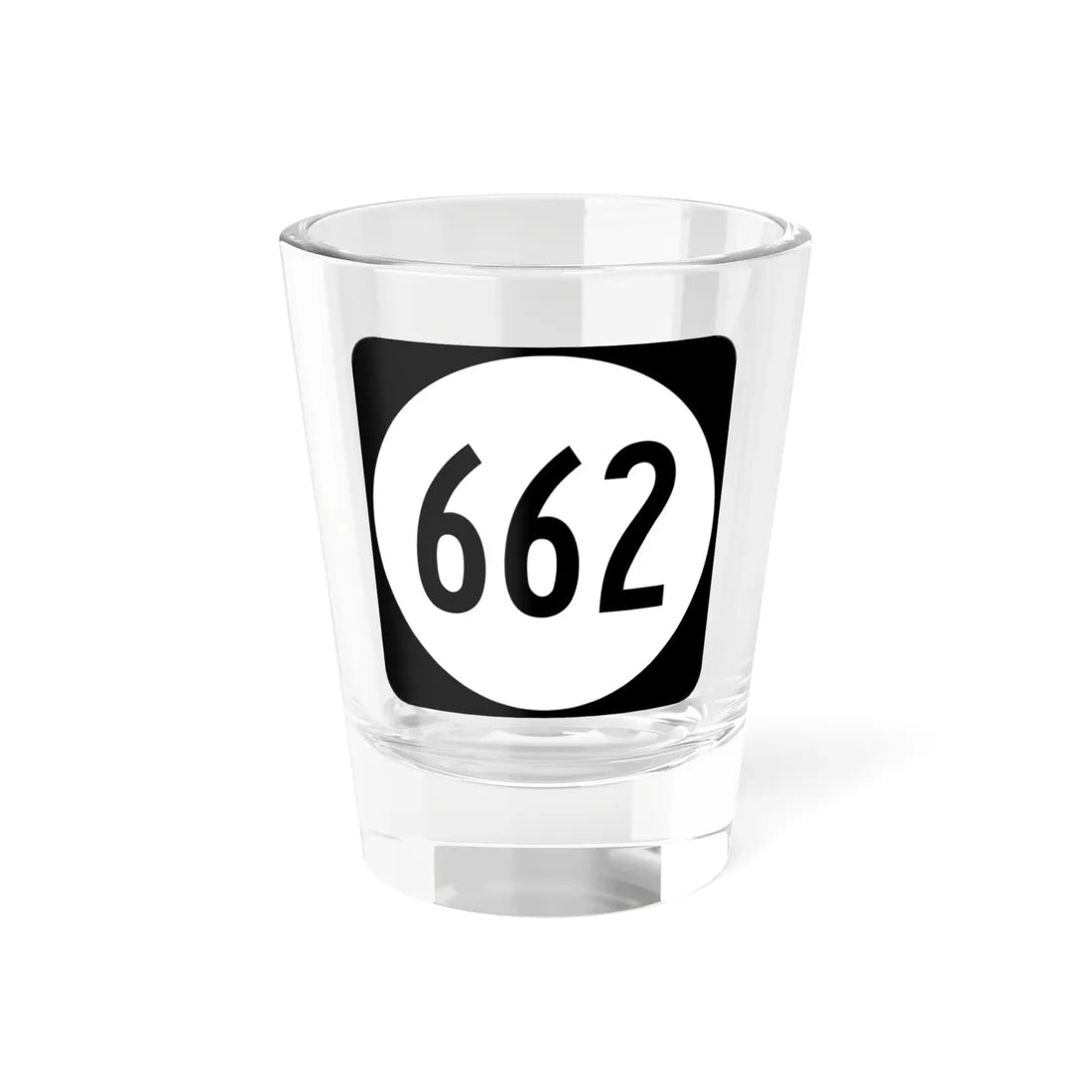 Circle sign 662 Virginia (Virginia) (Road Sign) Shot Glass 1.5oz 1.5oz - Go Mug Yourself