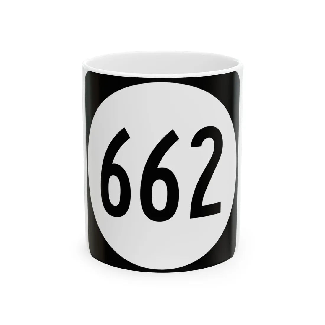 Circle sign 662 Virginia (Virginia) (Road Sign) White Coffee Mug 11oz - Go Mug Yourself