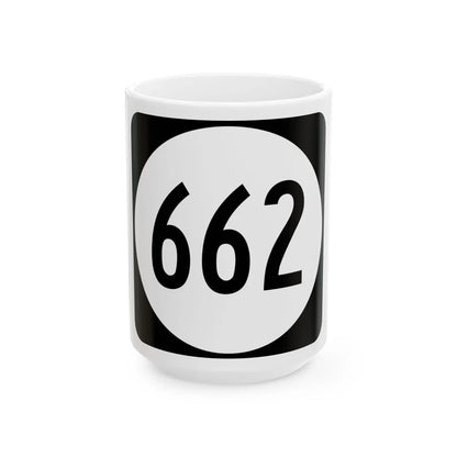 Circle sign 662 Virginia (Virginia) (Road Sign) White Coffee Mug 15oz - Go Mug Yourself
