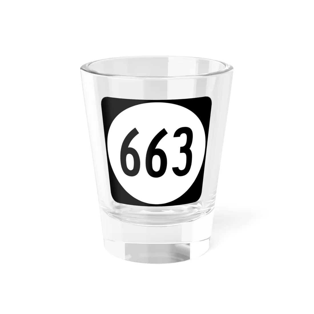 Circle sign 663 Virginia (Virginia) (Road Sign) Shot Glass 1.5oz 1.5oz - Go Mug Yourself