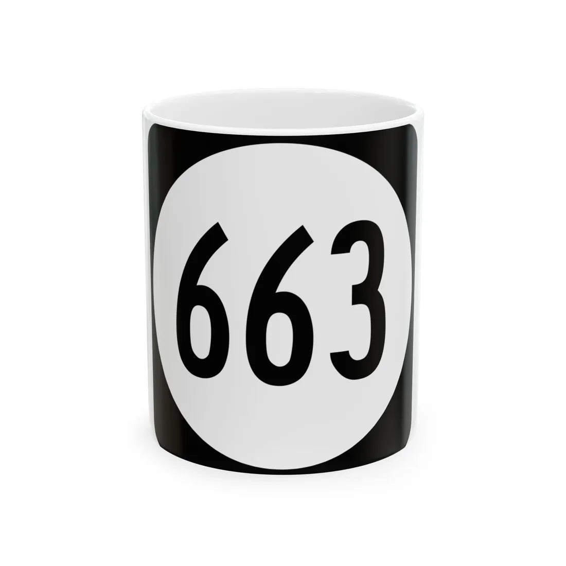 Circle sign 663 Virginia (Virginia) (Road Sign) White Coffee Mug 11oz - Go Mug Yourself