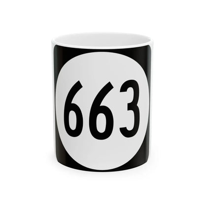 Circle sign 663 Virginia (Virginia) (Road Sign) White Coffee Mug 11oz - Go Mug Yourself