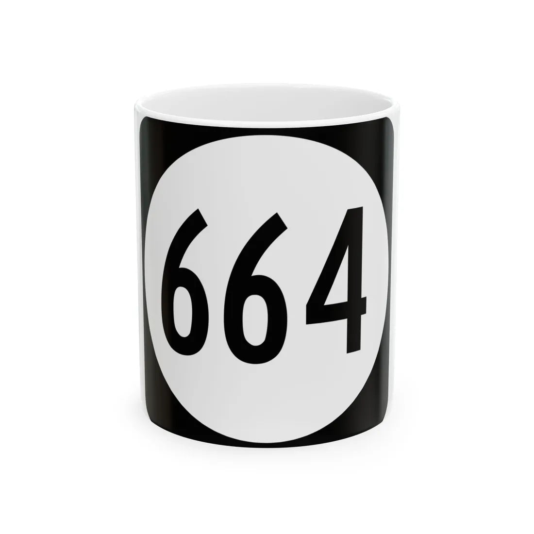 Circle sign 664 Virginia (Virginia) (Road Sign) White Coffee Mug 11oz - Go Mug Yourself