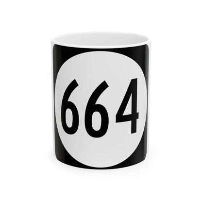 Circle sign 664 Virginia (Virginia) (Road Sign) White Coffee Mug 11oz - Go Mug Yourself