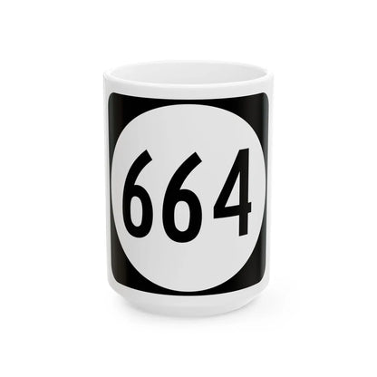 Circle sign 664 Virginia (Virginia) (Road Sign) White Coffee Mug 15oz - Go Mug Yourself