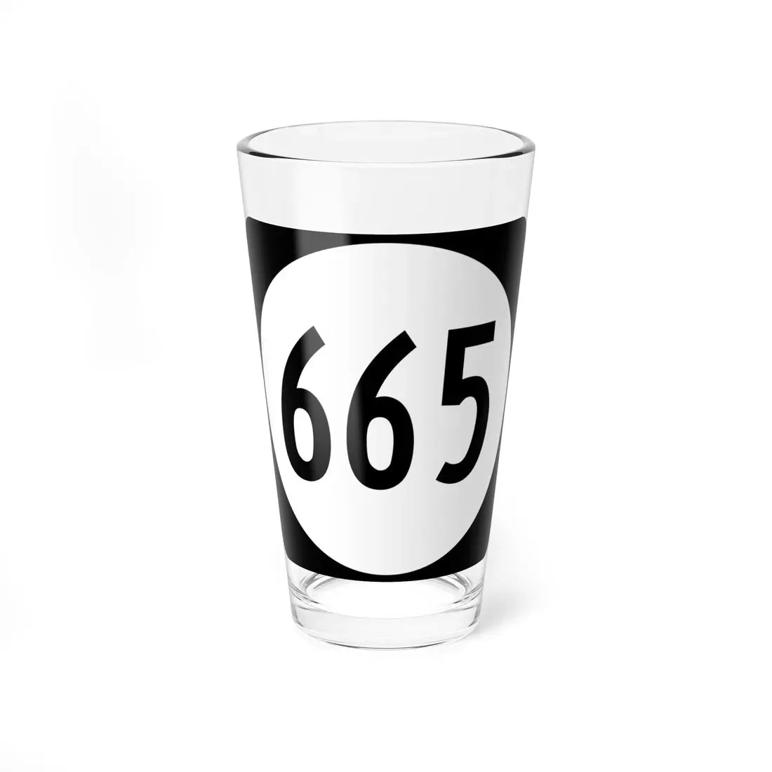 Circle sign 665 Virginia (Virginia) (Road Sign) Pint Glass 16oz 16oz - Go Mug Yourself
