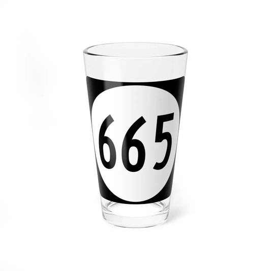 Circle sign 665 Virginia (Virginia) (Road Sign) Pint Glass 16oz 16oz - Go Mug Yourself
