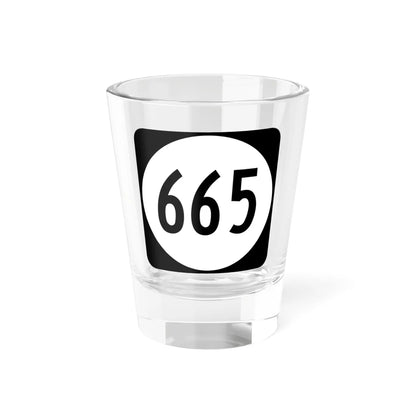 Circle sign 665 Virginia (Virginia) (Road Sign) Shot Glass 1.5oz 1.5oz - Go Mug Yourself