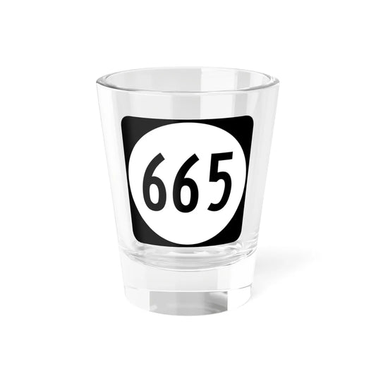 Circle sign 665 Virginia (Virginia) (Road Sign) Shot Glass 1.5oz 1.5oz - Go Mug Yourself