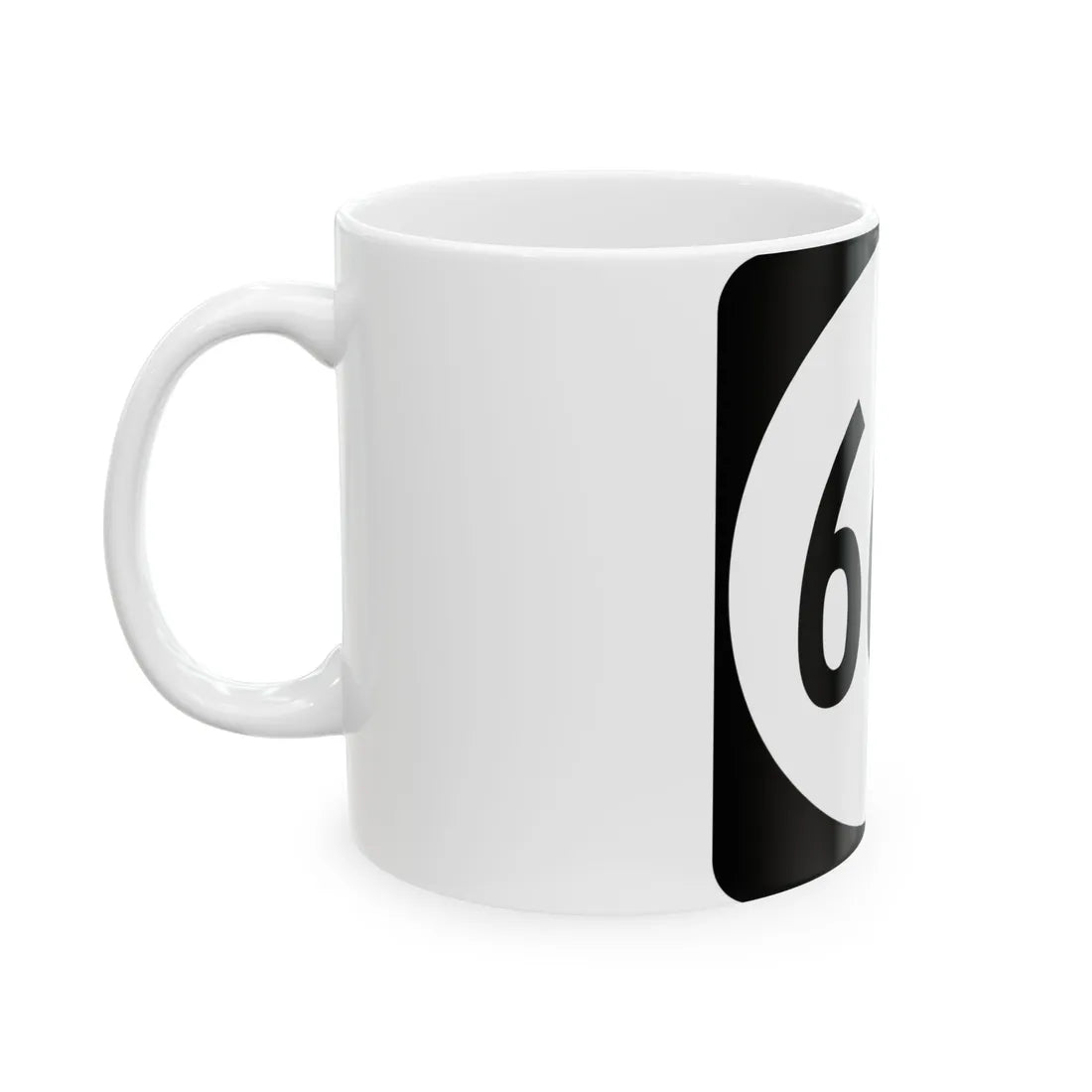 Circle sign 666 Virginia (Virginia) (Road Sign) White Coffee Mug - Go Mug Yourself