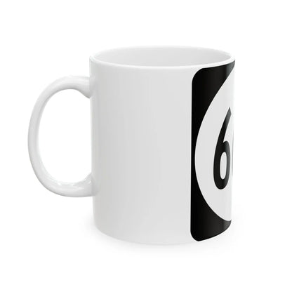 Circle sign 666 Virginia (Virginia) (Road Sign) White Coffee Mug - Go Mug Yourself