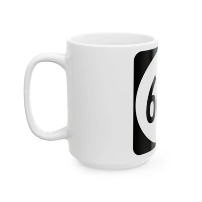 Circle sign 666 Virginia (Virginia) (Road Sign) White Coffee Mug - Go Mug Yourself