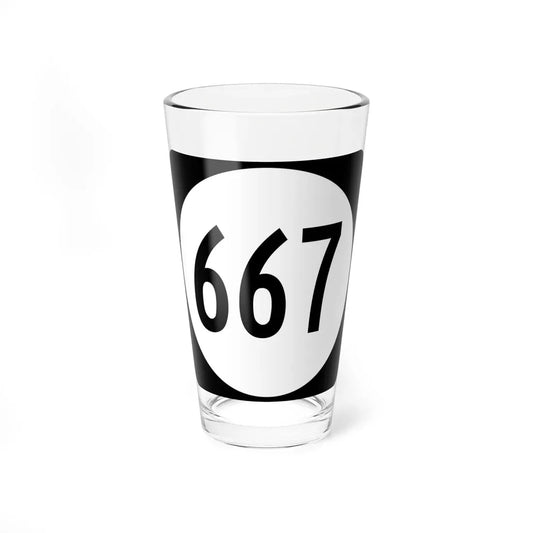 Circle sign 667 Virginia (Virginia) (Road Sign) Pint Glass 16oz 16oz - Go Mug Yourself