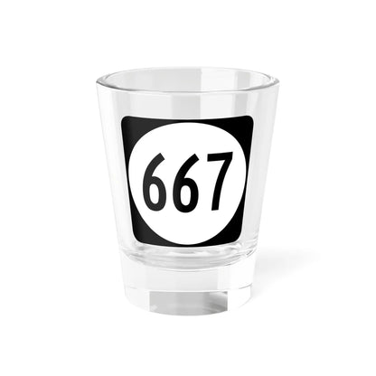 Circle sign 667 Virginia (Virginia) (Road Sign) Shot Glass 1.5oz 1.5oz - Go Mug Yourself