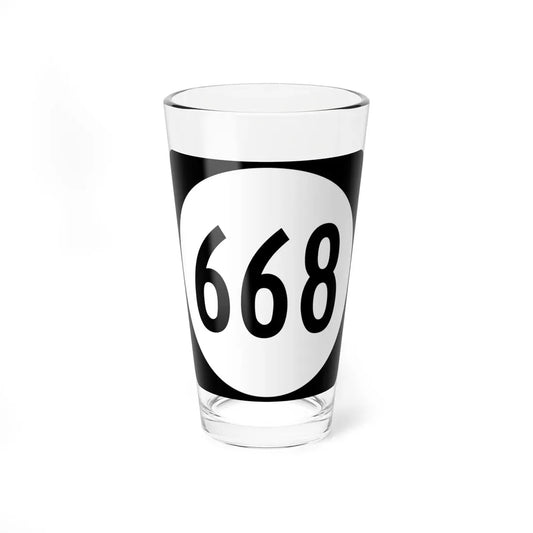 Circle sign 668 Virginia (Virginia) (Road Sign) Pint Glass 16oz 16oz - Go Mug Yourself