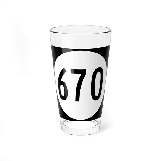 Circle sign 670 Virginia (Virginia) (Road Sign) Pint Glass 16oz 16oz - Go Mug Yourself