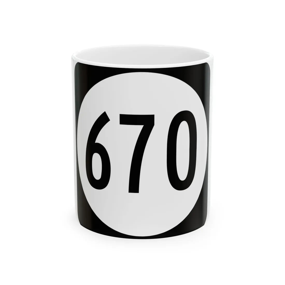 Circle sign 670 Virginia (Virginia) (Road Sign) White Coffee Mug 11oz - Go Mug Yourself