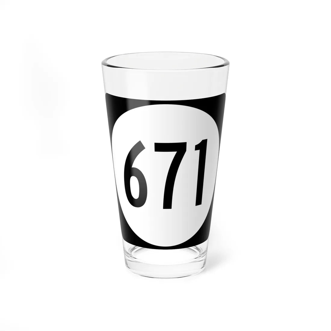 Circle sign 671 Virginia (Virginia) (Road Sign) Pint Glss 16oz 16oz - Go Mug Yourself