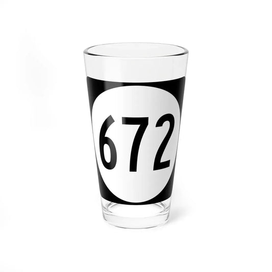 Circle sign 672 Virginia (Virginia) (Road Sign) Pint Glass 16oz 16oz - Go Mug Yourself