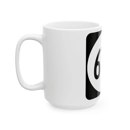 Circle sign 672 Virginia (Virginia) (Road Sign) White Coffee Mug - Go Mug Yourself
