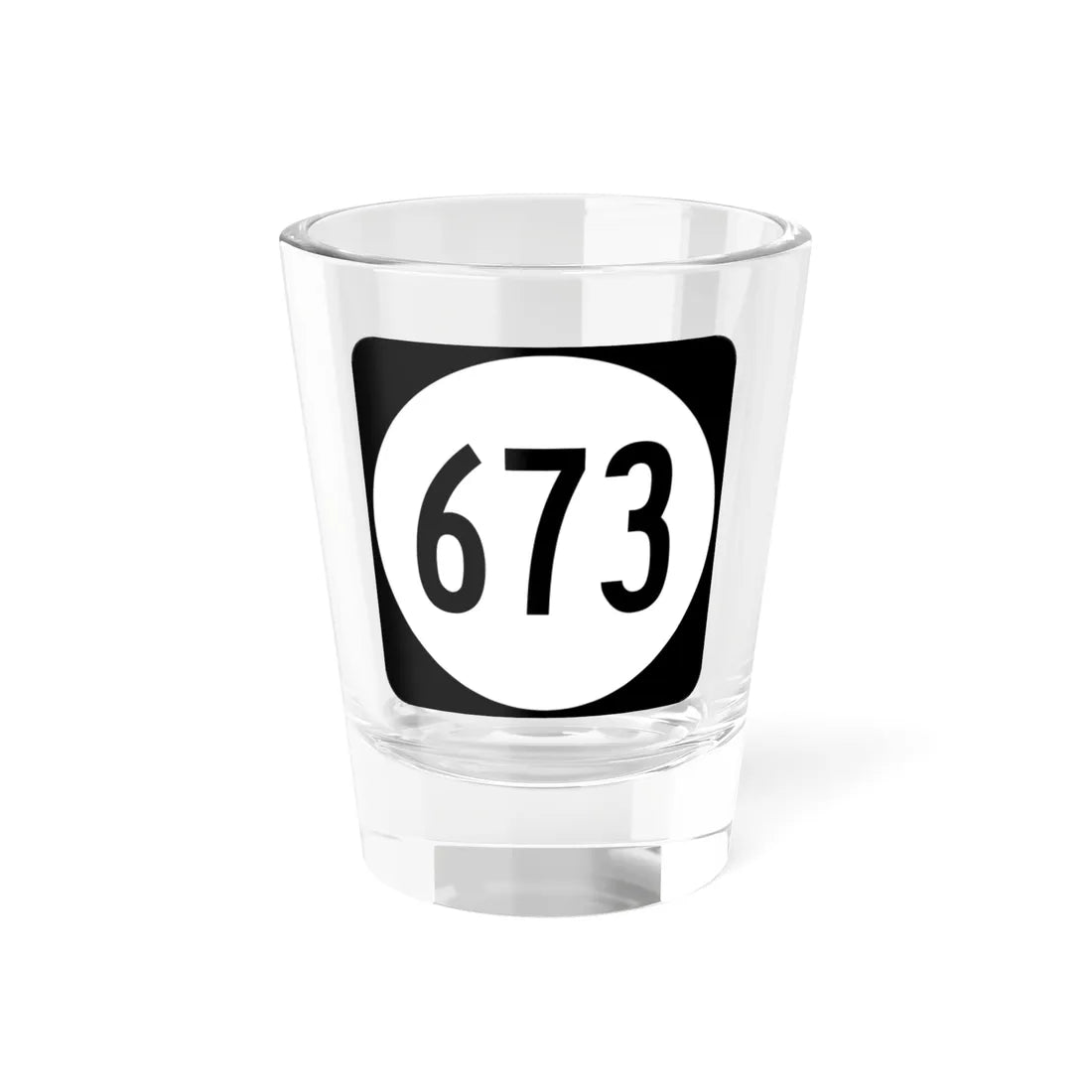 Circle sign 673 Virginia (Virginia) (Road Sign) Shot Glass 1.5oz 1.5oz - Go Mug Yourself