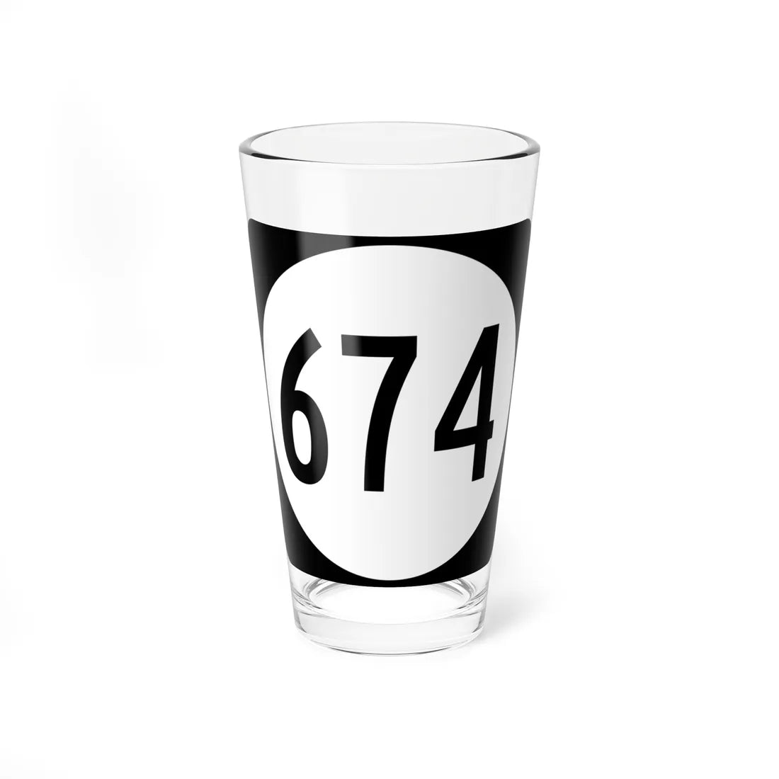 Circle sign 674 Virginia (Virginia) (Road Sign) Pint Glss 16oz 16oz - Go Mug Yourself