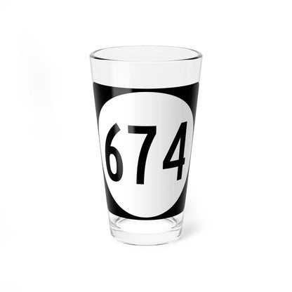 Circle sign 674 Virginia (Virginia) (Road Sign) Pint Glss 16oz 16oz - Go Mug Yourself