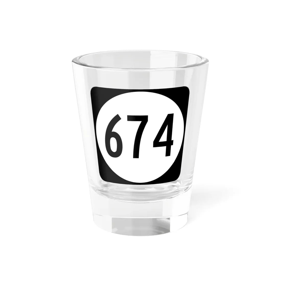 Circle sign 674 Virginia (Virginia) (Road Sign) Shot Glass 1.5oz 1.5oz - Go Mug Yourself