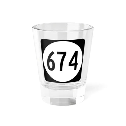 Circle sign 674 Virginia (Virginia) (Road Sign) Shot Glass 1.5oz 1.5oz - Go Mug Yourself
