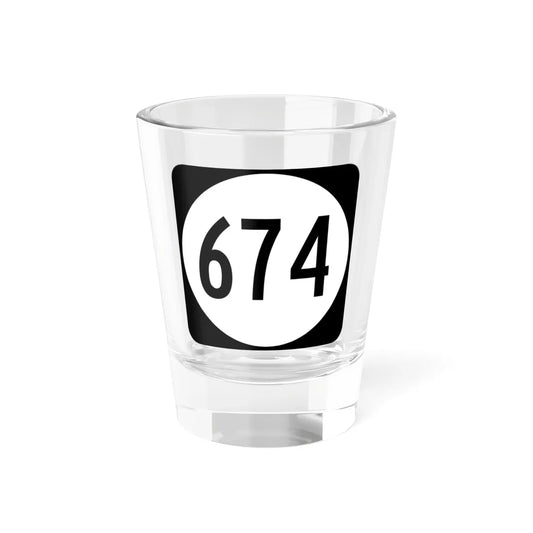 Circle sign 674 Virginia (Virginia) (Road Sign) Shot Glass 1.5oz 1.5oz - Go Mug Yourself