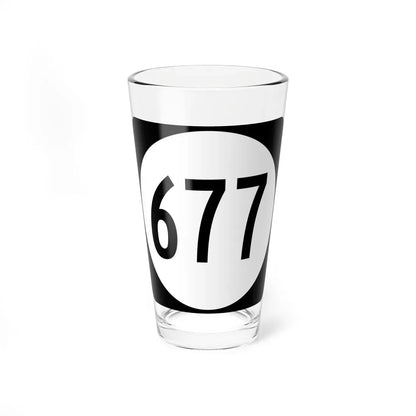 Circle sign 677 Virginia (Virginia) (Road Sign) Pint Glass 16oz 16oz - Go Mug Yourself