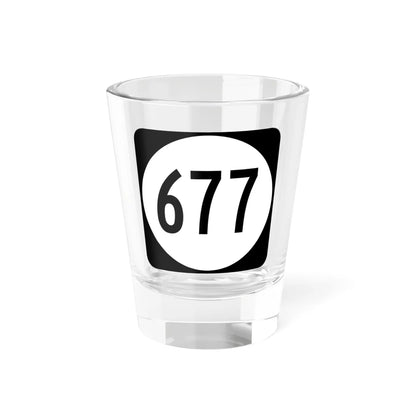 Circle sign 677 Virginia (Virginia) (Road Sign) Shot Glass 1.5oz 1.5oz - Go Mug Yourself