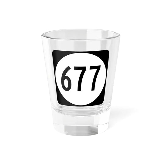 Circle sign 677 Virginia (Virginia) (Road Sign) Shot Glass 1.5oz 1.5oz - Go Mug Yourself
